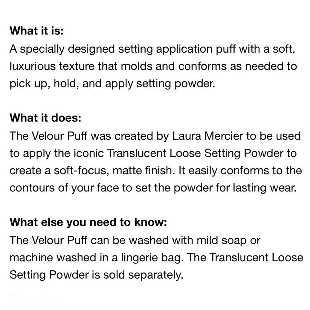 Laura Mercier Velour Puff